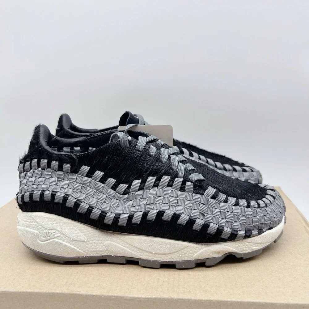Nike Air Footscape Woven Women's Platform Sneakers Shoes Black Grey US 5.5 - Picture 5 of 13